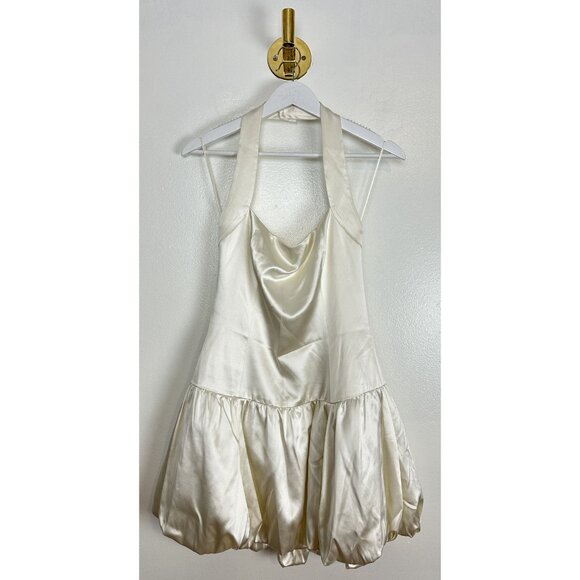 REFORMATION Babette Silk Dress in Ivory Size US 6 NWT - Picture 6 of 16
